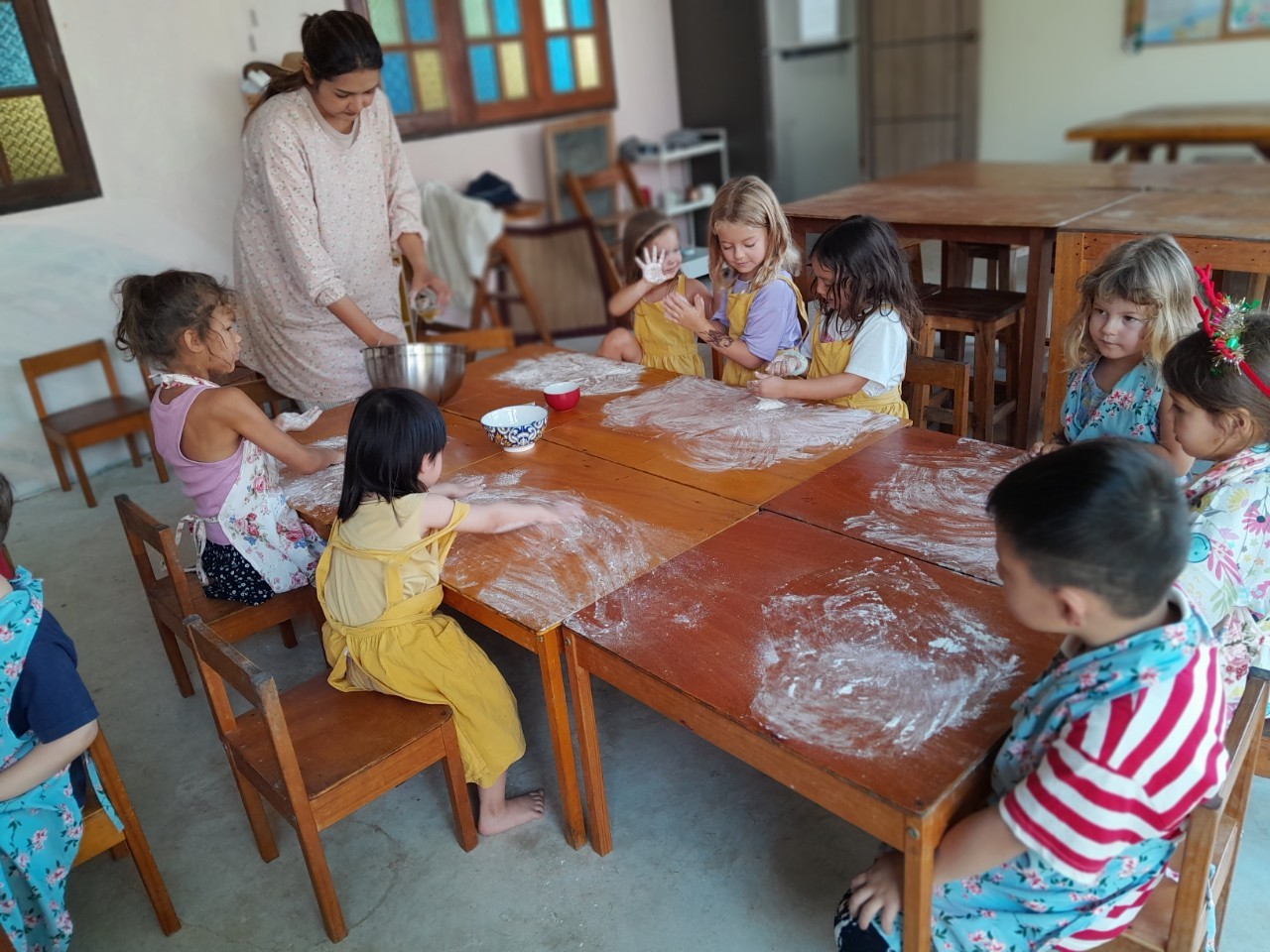 Children cooking